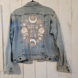 Rue DE Seine Embroidered Jean Jacket